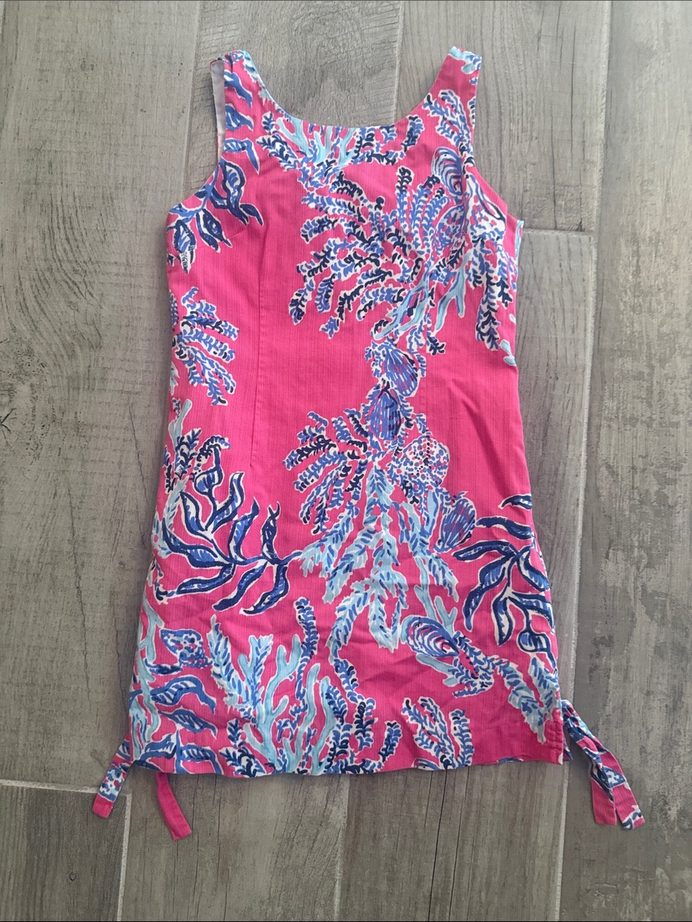 Lilly Pulitzer Bright Pink Floral Sleeveless Shift Dress